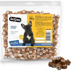 Hau&amp;Miau minkšti mini žuvies žiedai 500g | AKVANAMAI