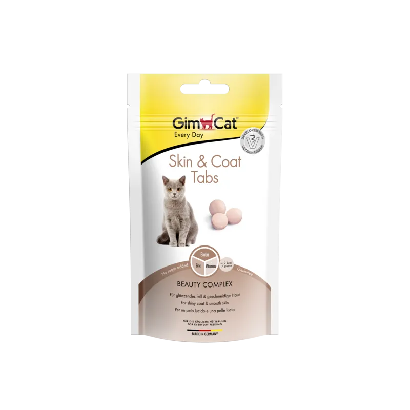 GIMCAT SKIN &amp; COAT TABS skanėstai katėms 40g | AKVANAMAI