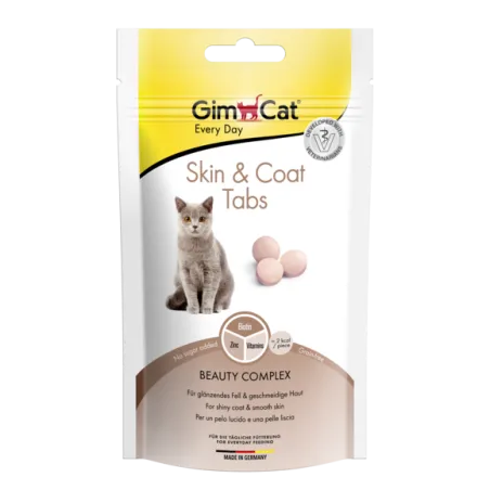 GIMCAT SKIN &amp; COAT TABS skanėstai katėms 40g | AKVANAMAI