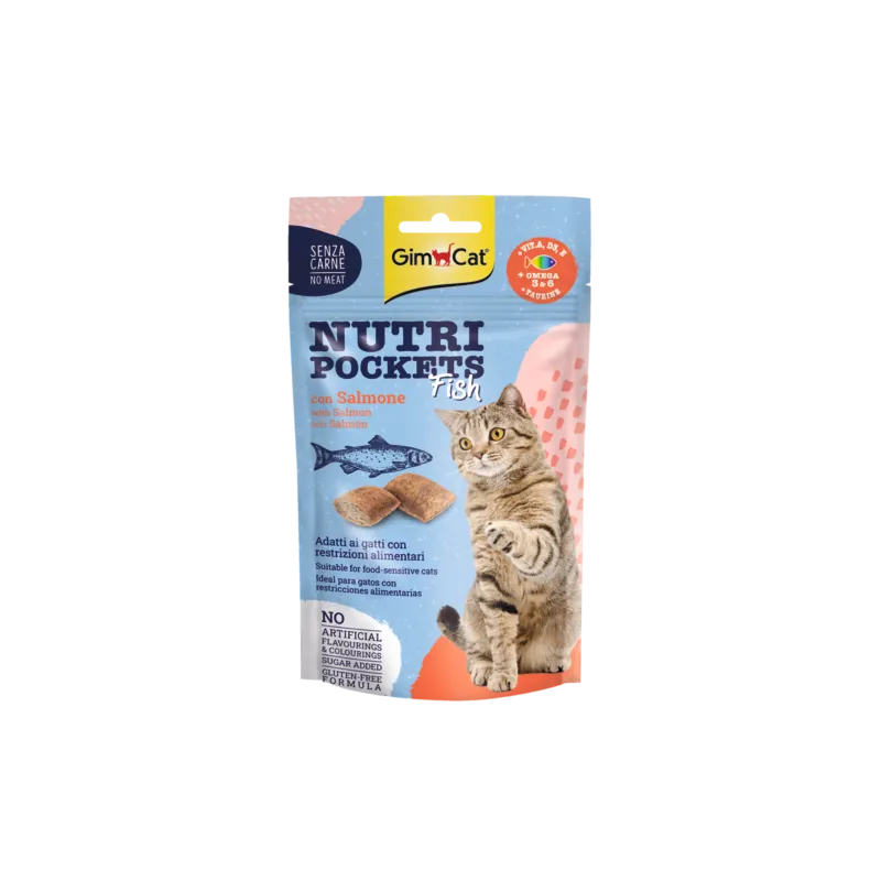 GIMCAT NUTRI POCKETS Fish with Salmon 60g | AKVANAMAI