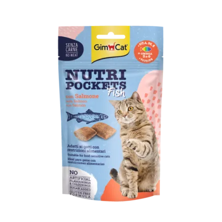 GIMCAT NUTRI POCKETS Fish with Salmon 60g | AKVANAMAI