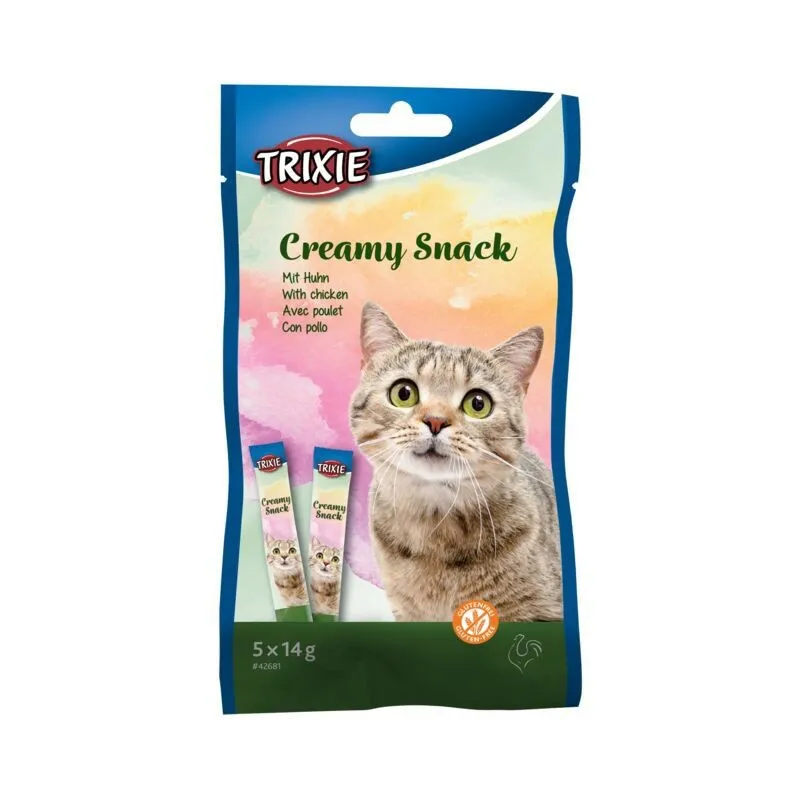 Trixie kreminis skanėstas katėms su vištiena, 5 × 14 | AKVANAMAI