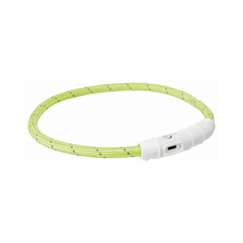 Trixie LED antkaklis USB, TPU/nailonas, XS-S 35cm/7 | AKVANAMAI