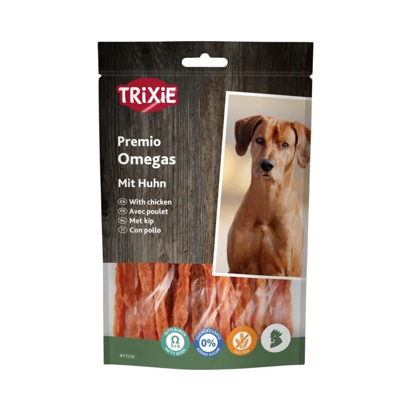 Trixie PREMIO Omega juostelės, vištiena, 100 g | AKVANAMAI