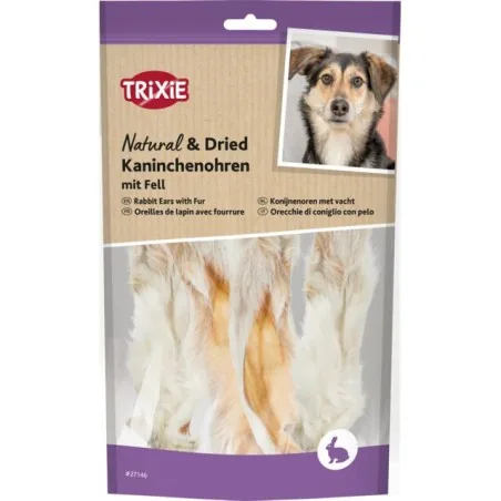 Trixie Triušių ausys su kailiu 500g | AKVANAMAI