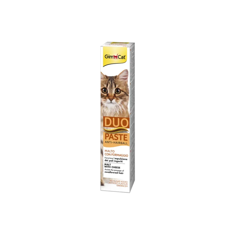 GIMCAT ANTI-HAIRBALL DUO PASTE MALT+CHEESE 50g | AKVANAMAI