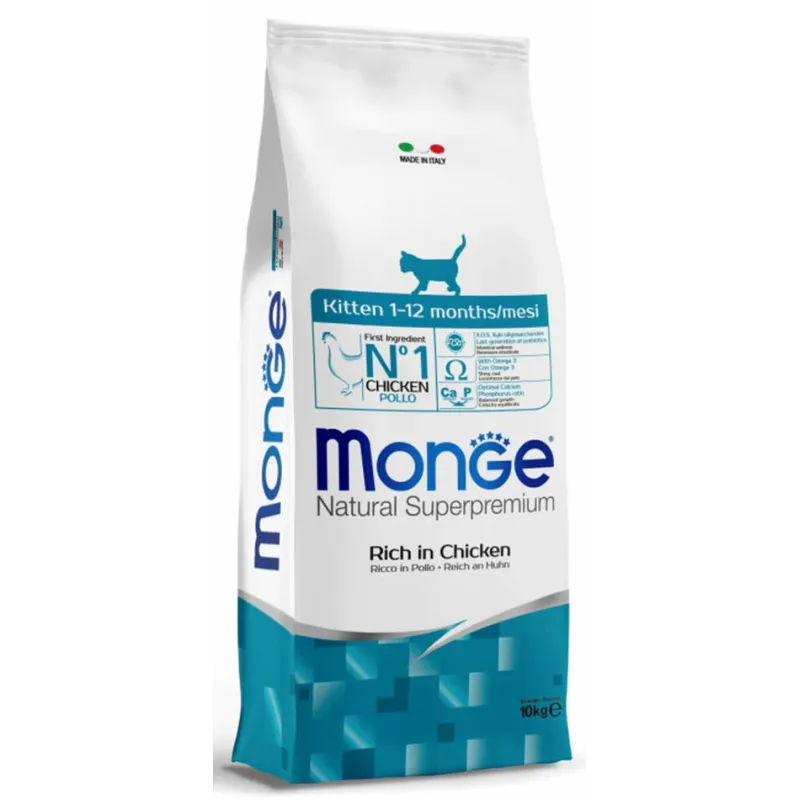 Monge Dry Cat Kitten su vištiena 10kg | AKVANAMAI