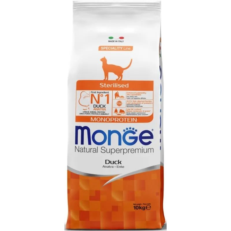 Monge Dry Cat Adult Monoprotein sterilizuotoms | AKVANAMAI