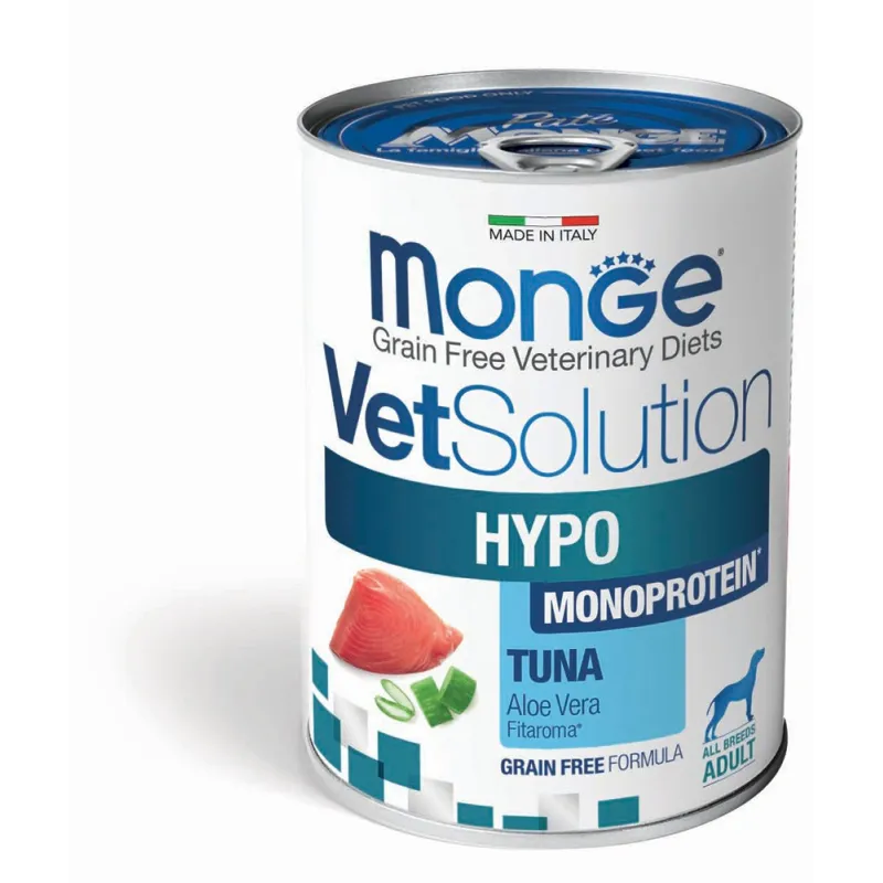 Monge VetSolution Dog Wet HYPO MONO Tuna 400g | AKVANAMAI