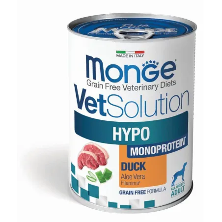 Monge VetSolution Dog Wet HYPO MONO Duck 400g | AKVANAMAI
