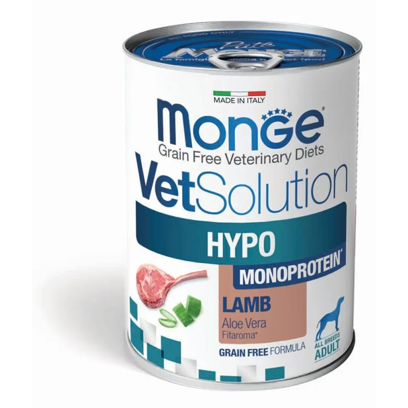 Monge VetSolution Dog Wet HYPO MONO Lamb 400g | AKVANAMAI