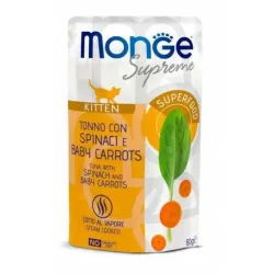 Monge SUPREME - Cat Wet Pouches Tuna with spinach | AKVANAMAI