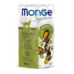 Monge SUPREME - Cat Wet Pouches Tuna with mussels | AKVANAMAI