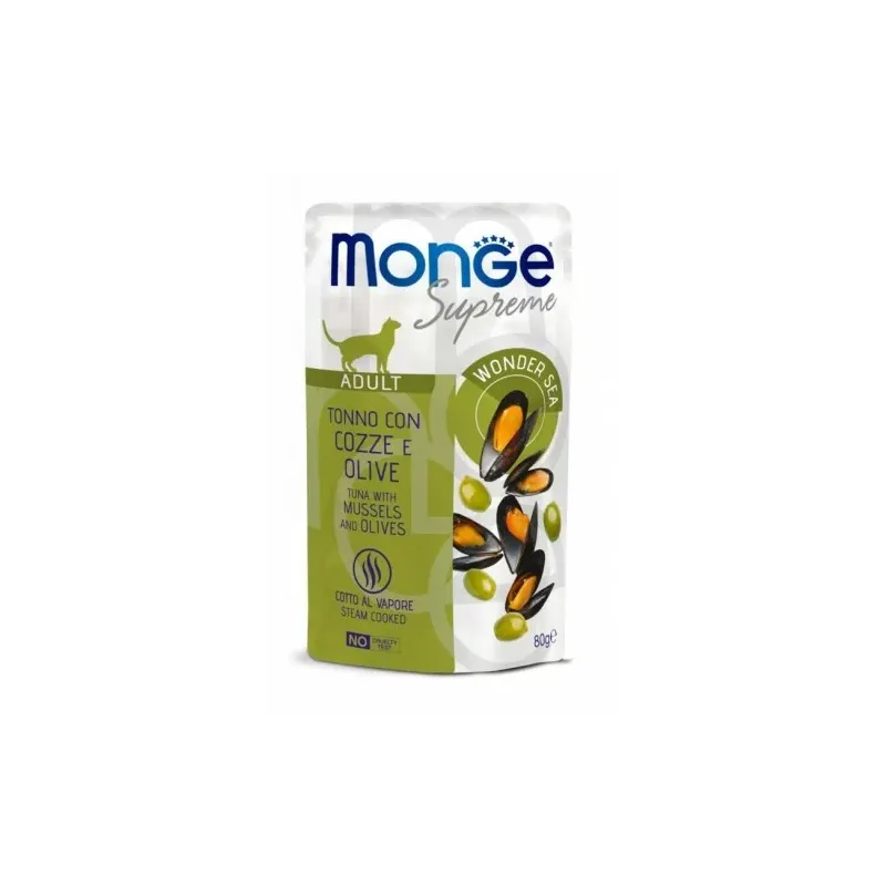 Monge SUPREME - Cat Wet Pouches Tuna with mussels | AKVANAMAI