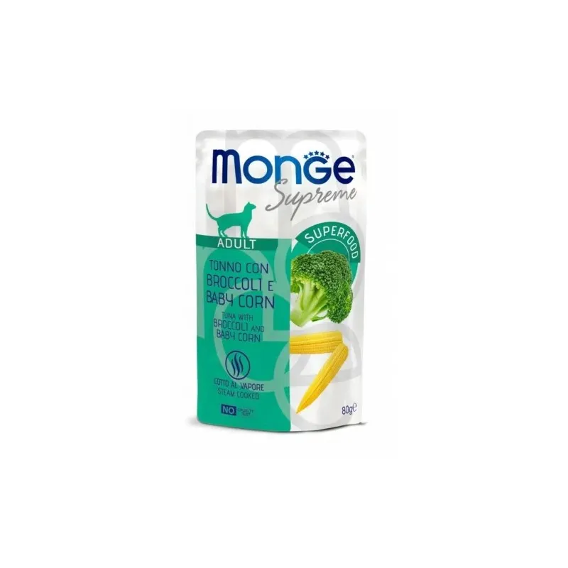 Monge SUPREME - Cat Wet Pouches Tuna with broccoli | AKVANAMAI