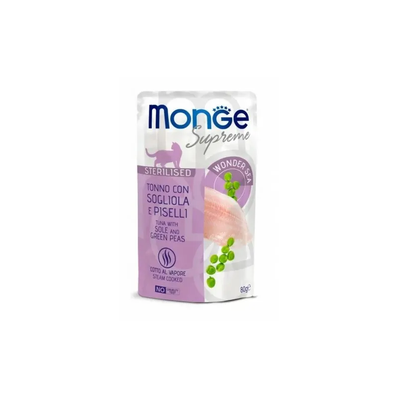Monge SUPREME - Cat Wet Pouches Tuna with sole and | AKVANAMAI