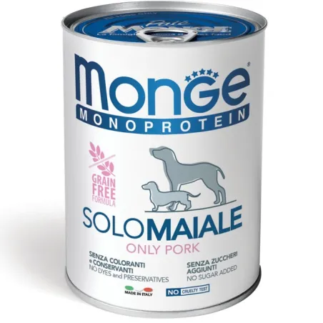 Monge Monoproteico "Solo" - Wet Dog Pate 100% PORK | AKVANAMAI