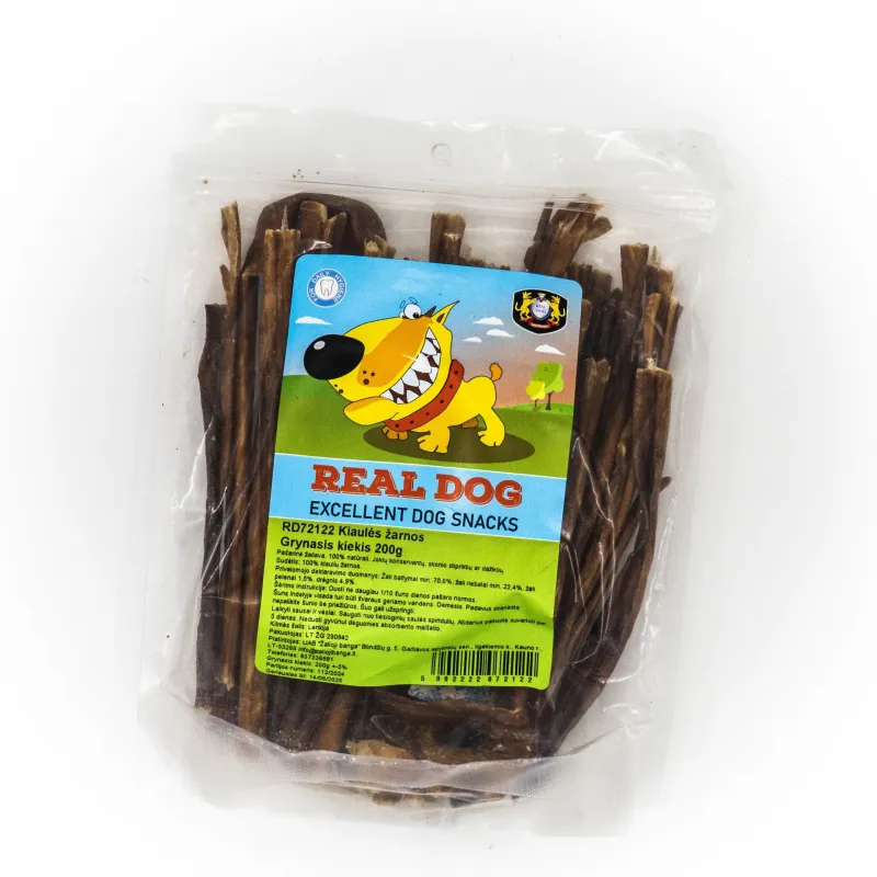 Real Dog kiaulės žarnos 200g | AKVANAMAI