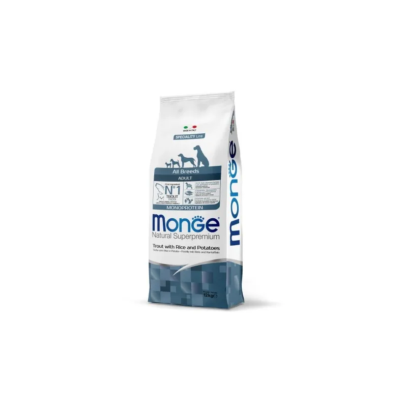 Monge Dry Dog All Br. Adult Monoprotein Trout | AKVANAMAI