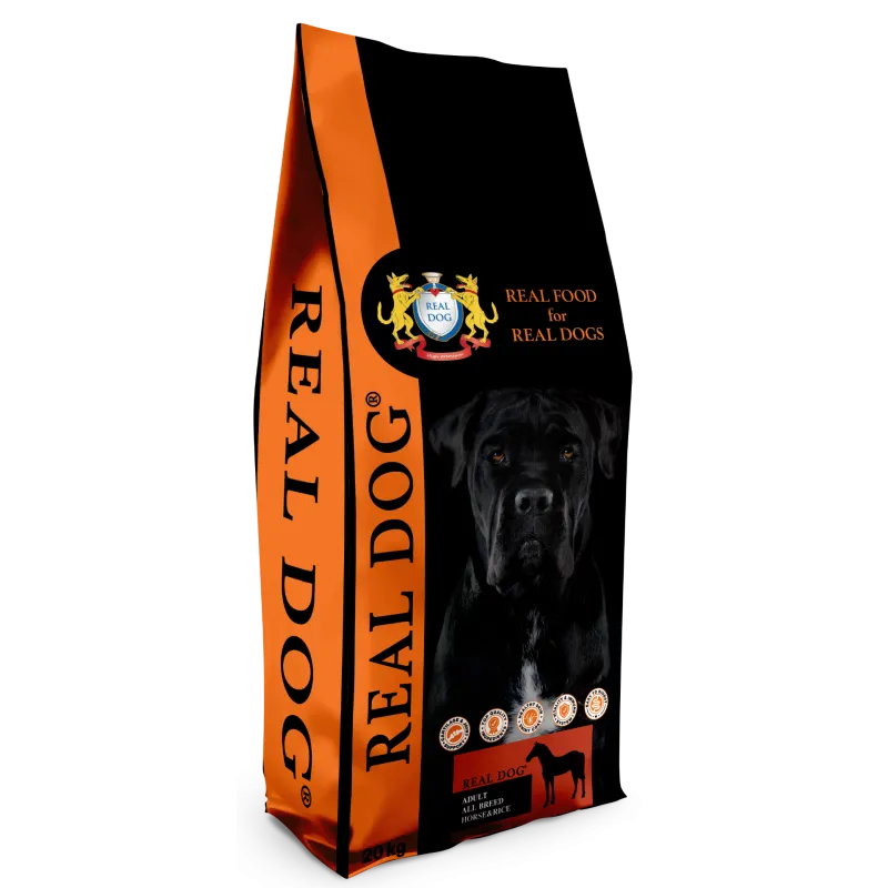 Real Dog Adult All Breeds su arkliena ir ryžiais 20kg | AKVANAMAI