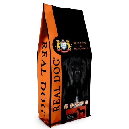 Real Dog Adult All Breeds su arkliena ir ryžiais 20kg | AKVANAMAI