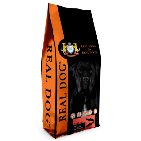 Real Dog Adult All Breeds su lašiša ir ryžiais 20kg | AKVANAMAI