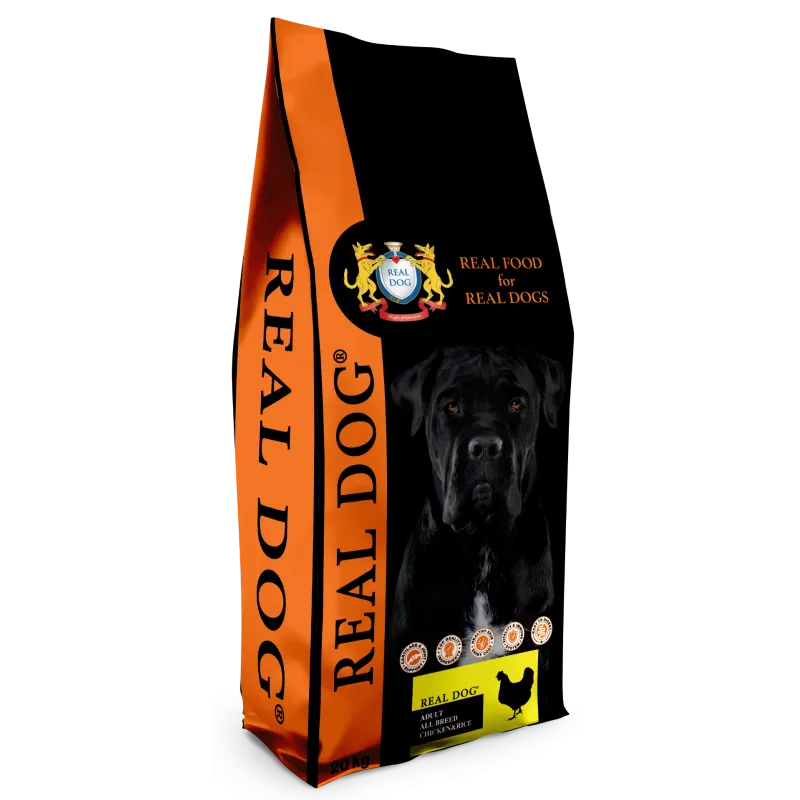Real Dog Adult All Breeds su vištiena ir ryžiais 20kg | AKVANAMAI