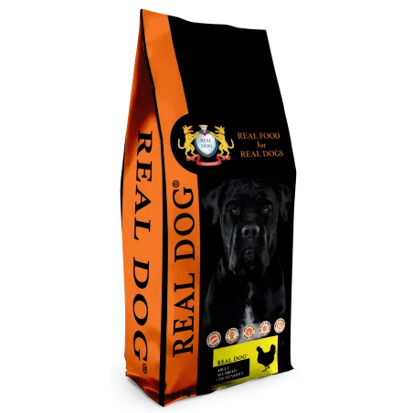 Real Dog Adult All Breeds su vištiena ir ryžiais 20kg | AKVANAMAI