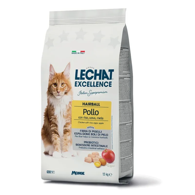 Lechat Exc. Hairball sausas pašaras katėms su | AKVANAMAI