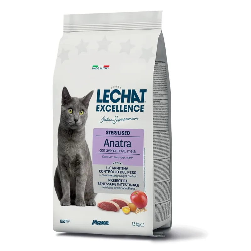 Lechat Exc. sausas pašaras sterilizuotoms katėms su | AKVANAMAI
