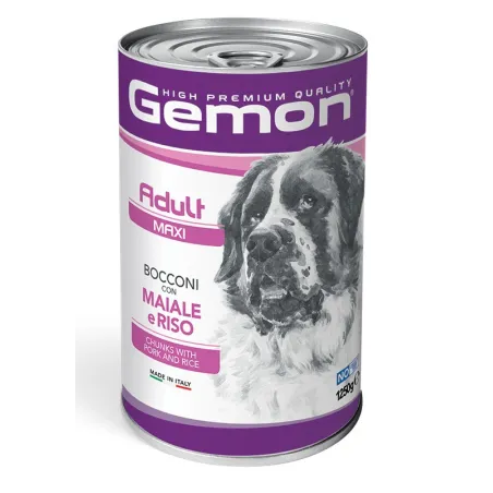 GEMON - Wet Dog Chunks Adult Maxi Pork &amp; rice | AKVANAMAI