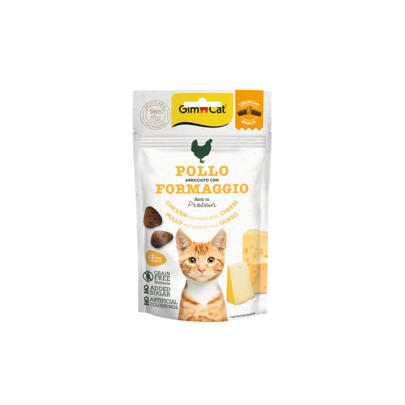 Gimcat Crunchy Snacks Chicken &amp; Cheese traškūs | AKVANAMAI