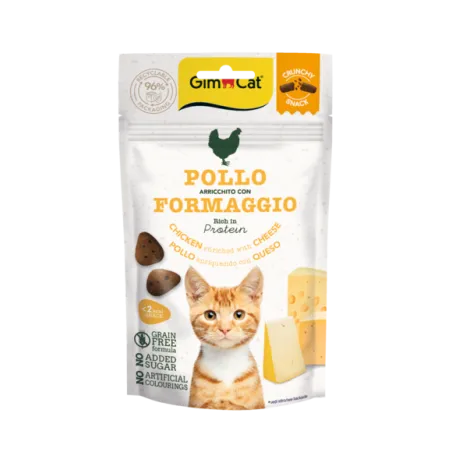 Gimcat Crunchy Snacks Chicken &amp; Cheese traškūs | AKVANAMAI