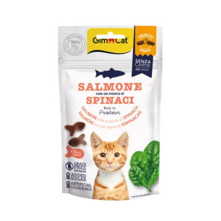 Gimcat Crunchy Snacks Salmon &amp; Spinach traškūs | AKVANAMAI