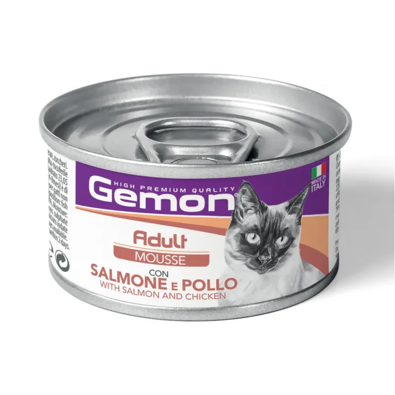 GEMON - Wet Cat Mousse Adult Salmon/Chicken 85g | AKVANAMAI