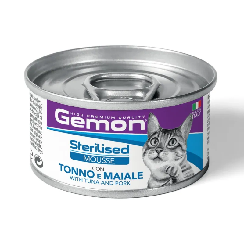 GEMON - Wet Cat Mousse Sterilised Tuna/Pork 85g | AKVANAMAI
