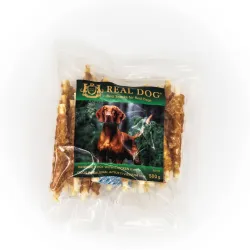 Real Dog SNACKS Odos pagaliukai, apsukti vištiena | AKVANAMAI