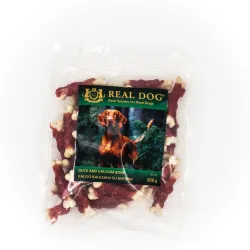 Real Dog SNACKS Kalcio kauliukai su antiena 500g | AKVANAMAI