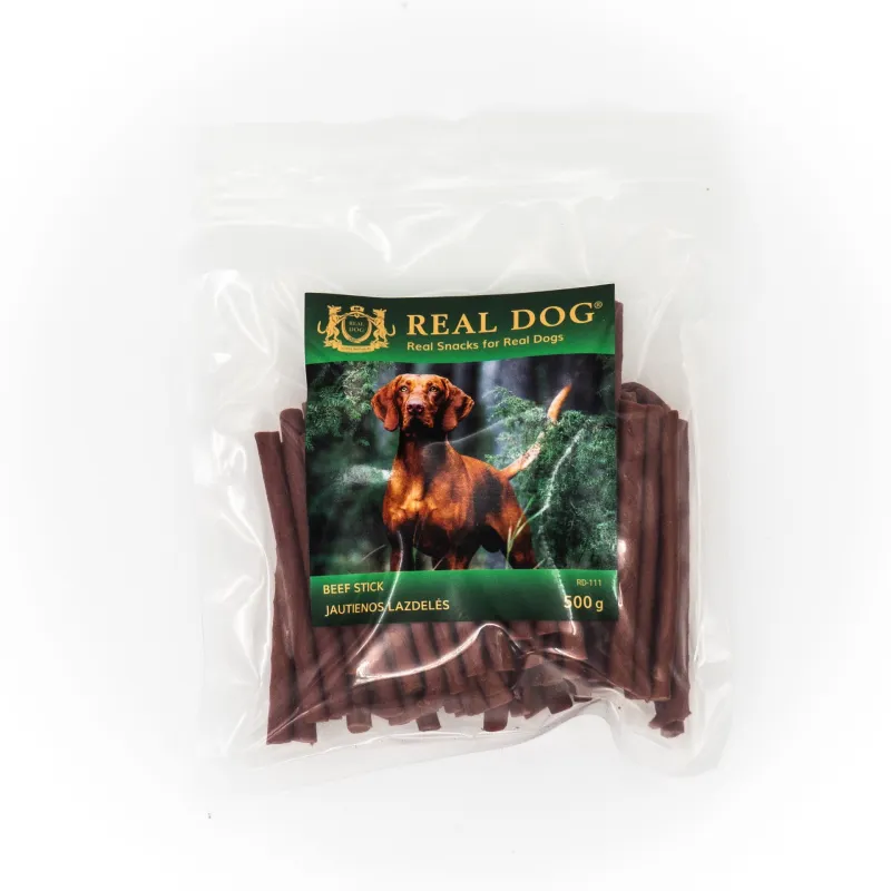 Real Dog SNACKS Jautienos lazdelės 500g | AKVANAMAI