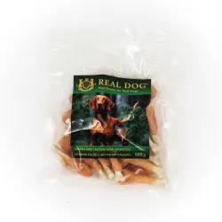 Real Dog SNACKS Vištienos kulšelė ant kalcio | AKVANAMAI