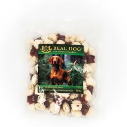 Real Dog SNACKS Kaulas su mazgais, apsuktas antiena | AKVANAMAI