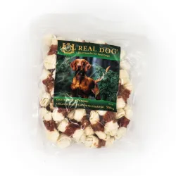 Real Dog SNACKS Kaulas su mazgais, apsuktas | AKVANAMAI