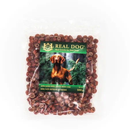 Real Dog SNACKS Mini suši antiena su menke 500g | AKVANAMAI