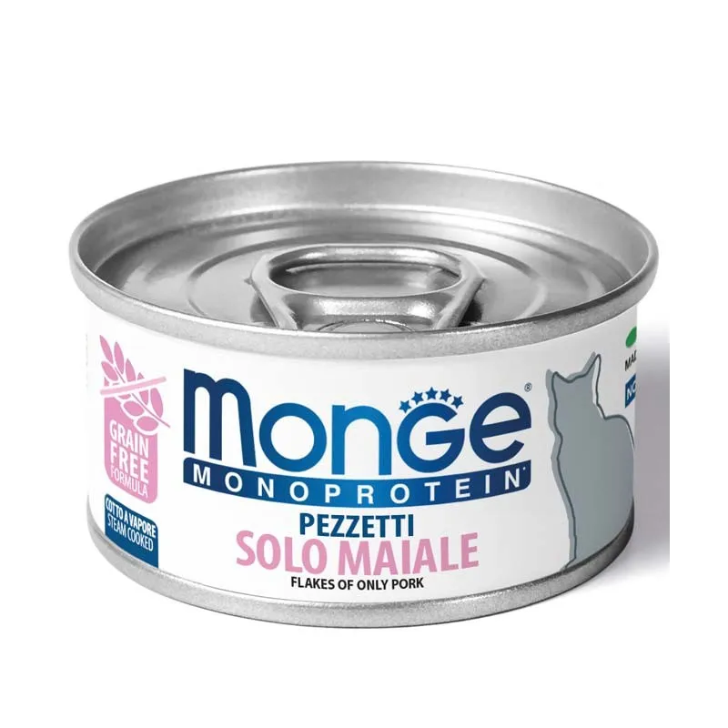 Monge MONOPROTEIN - Cat Flakes Only PORK 80 g | AKVANAMAI