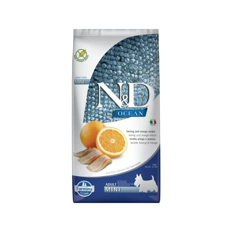 FARMINA N&amp;D OCEAN - DOG Dry Herring&amp;Orange | AKVANAMAI