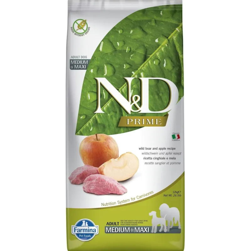FARMINA N&amp;D PRIME - DOG Dry Wild Boar&amp;Apple | AKVANAMAI