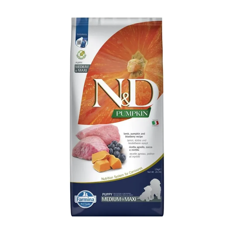 FARMINA N&amp;D PUMPKIN - DOG Dry Lamb&amp;Blueberry | AKVANAMAI