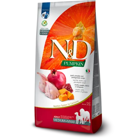 FARMINA N&amp;D PUMPKIN - DOG Dry Quail&amp;Pomegr | AKVANAMAI