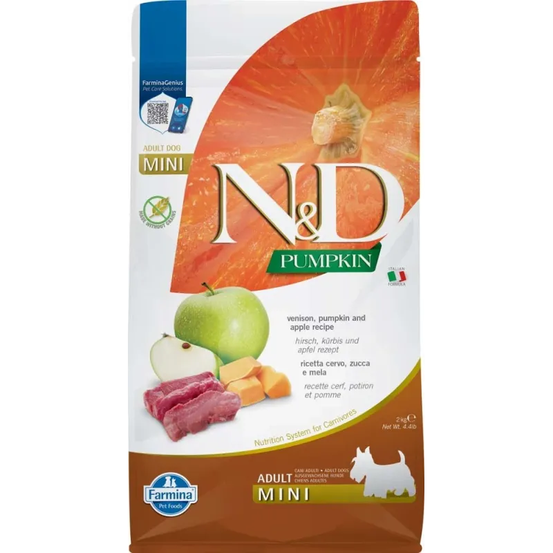 FARMINA N&amp;D PUMPKIN - DOG Dry Venison&amp;Apple | AKVANAMAI