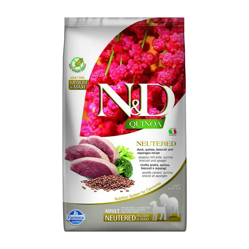 FARMINA N&amp;D QUINOA - DOG Dry NEUTERED Duck | AKVANAMAI